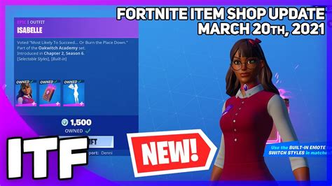 Fortnite Item Shop New Isabelle Skin March 20th 2021 Fortnite