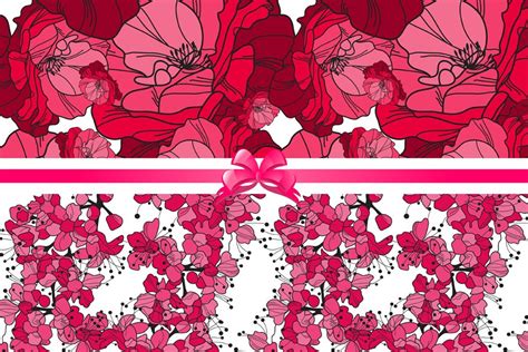 Pink Floral Patterns | Custom-Designed Graphic Patterns ~ Creative Market