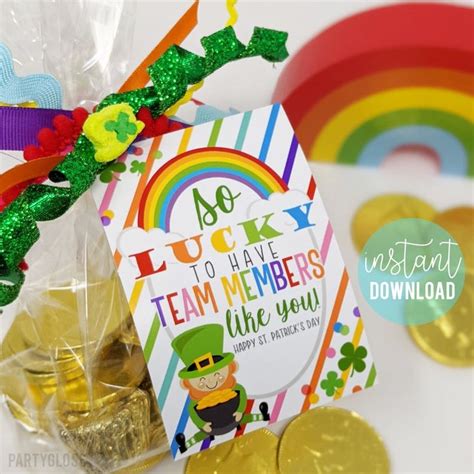 St Patrick S Day Printable Tags Team Member Appreciation Tag Staff