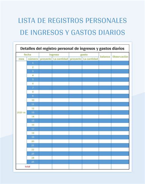 Plantillas Lista De Registros Para Excel Gratis Y Hojas De C Lculo De