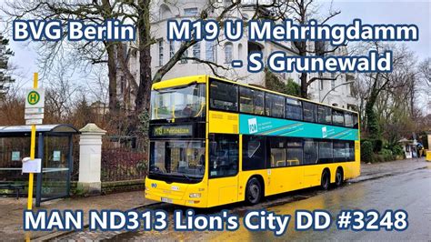 Bvg Berlin Linie M Man Nd Lion S City Dd Youtube