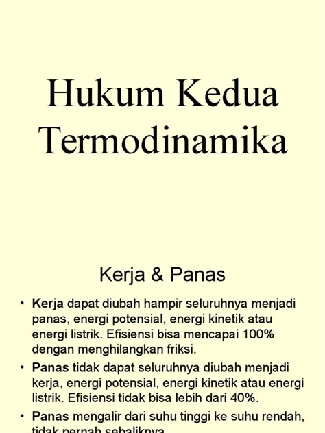 Pdf Hukum Kedua Termodinamika D Dokumen Tips