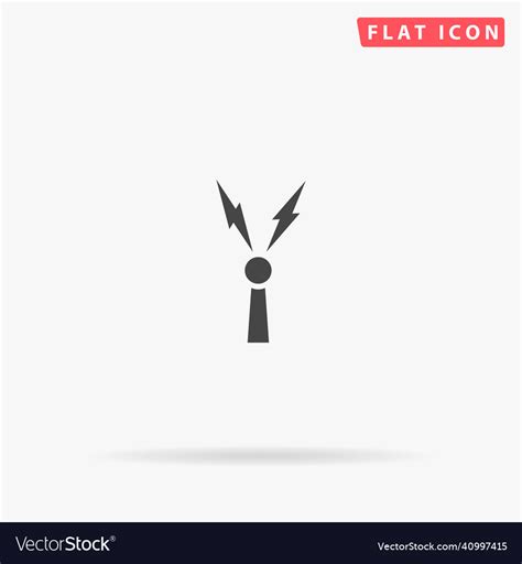 Lightning rod flat icon Royalty Free Vector Image