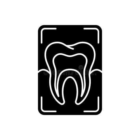 Dental X Ray Glyph Icon Stock Vector Illustration Of Radiography