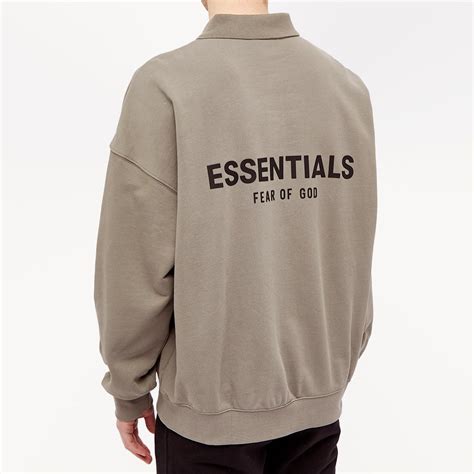 Fear Of God Essentials Holiday Long Sleeve Polo Moonstruck End