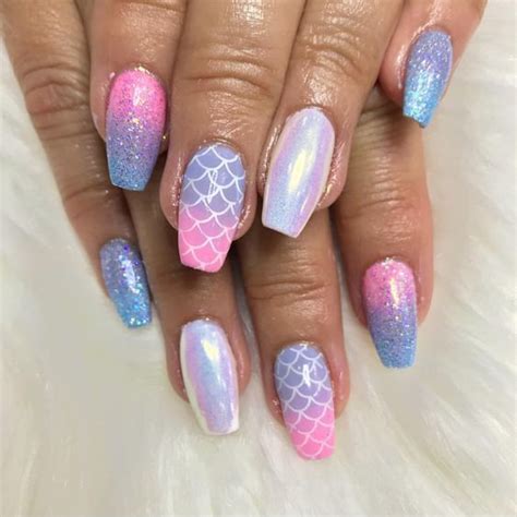 Notitle N Gel Mermaid Nails Mermaid Nail Art Unicorn Nails Designs