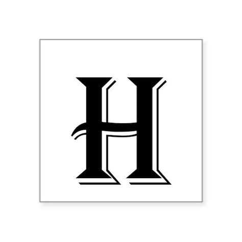 Fancy Letter H Sticker (Square) Fancy Letter H Sticker by 2Cool - CafePress