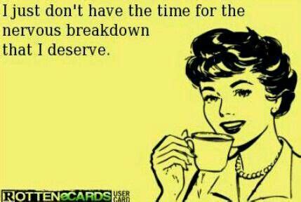 I Just Don T Have Time For The Nervous Break Down I Deserve Ecards