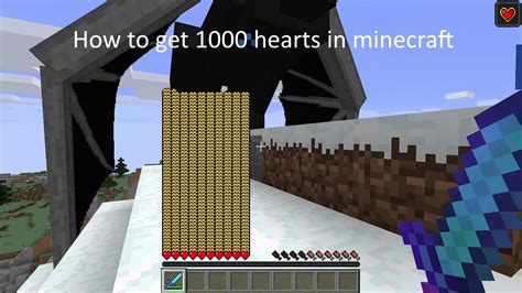 How To Get 1000 Hearts In Minecraft YouTube