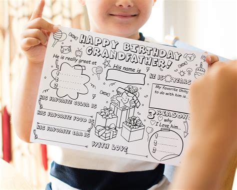 Card From Grandkids Printable Birthday Card Great Grandpa - Etsy