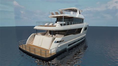 Iate A Motor De Cruzeiro Hull No 1 Bering Yachts Flybridge