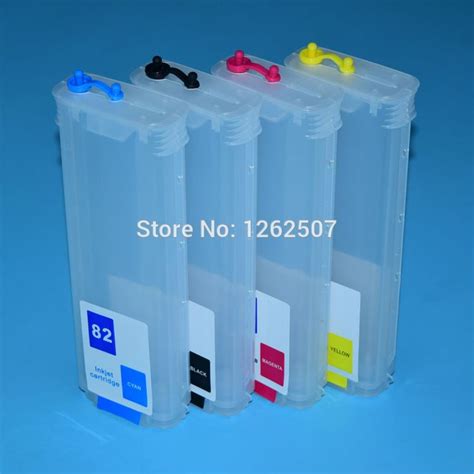 280ml4colors Hp82 Bulk Ciss Refill Ink Cartridge With Arc Permanent Chips For Hp Designjet 510