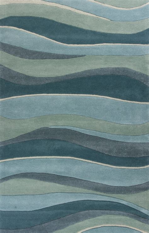 Ocean Landscapes Sculpted Wool Luxury Rug Carons Beach House