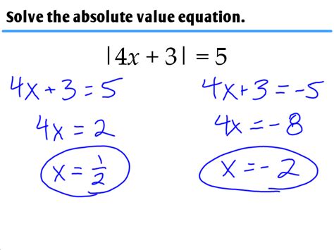 1.7 - Solving Absolute Value Equations - Ms. Zeilstra's Math Classes