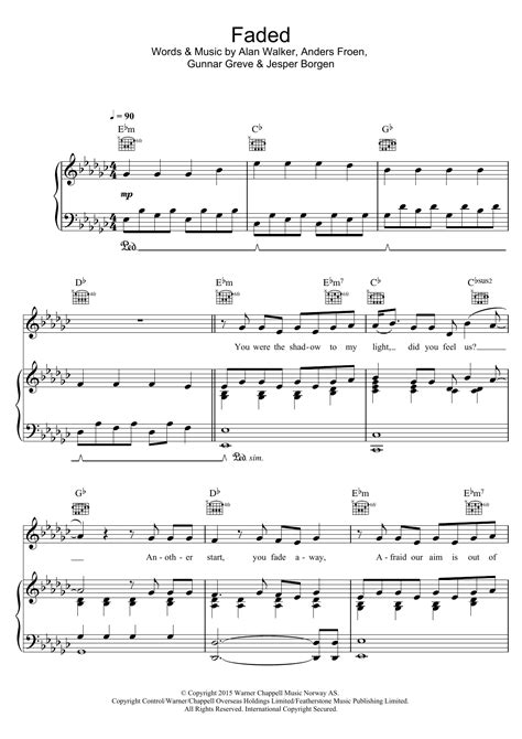 Alan Walker Faded Sheet Music Download Printable Pdf Music Notes