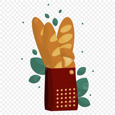 Gambar Penataan Roti Dengan Ilustrasi Kantong Kertas, Roti, Kertas, Tas ...