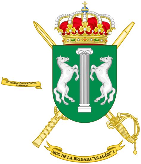 Escudo de Brigade Aragón I Headquarters Battalion Spanish Army png