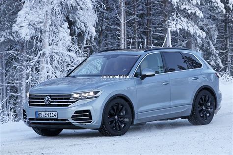 2024 Volkswagen Touareg Caught Playing In The Snow Hiding Minor Design