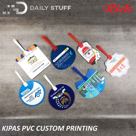 Jual Kipas Promosi Pvc Cetak Printing Full Color Souvenir Shopee