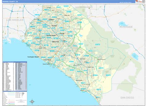 Zip Code Map Orange County Ca_ | World Century Map