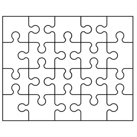 Jigsaw Puzzle Template 20 Pièces