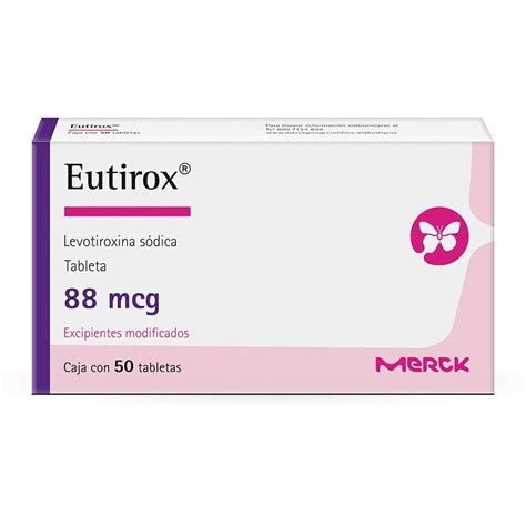 Eutirox Levotiroxina 88 Mcg 50 Tabletas Walmart