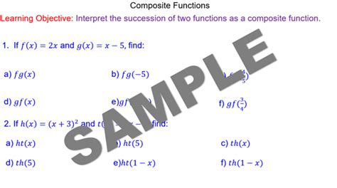 Composite Functions Mr