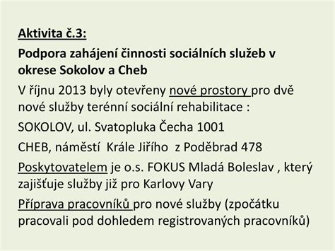 Individuální projekt Karlovarského kraje Vytvoření sítě služeb péče o