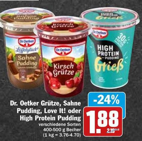 Dr Oetker Grütze Sahne Pudding Love It Oder High Protein Pudding