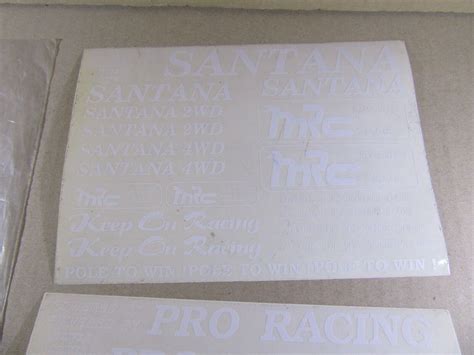 622w Vintage Mrc Racing Team Decal Autocollant Lettre Blanche Santana