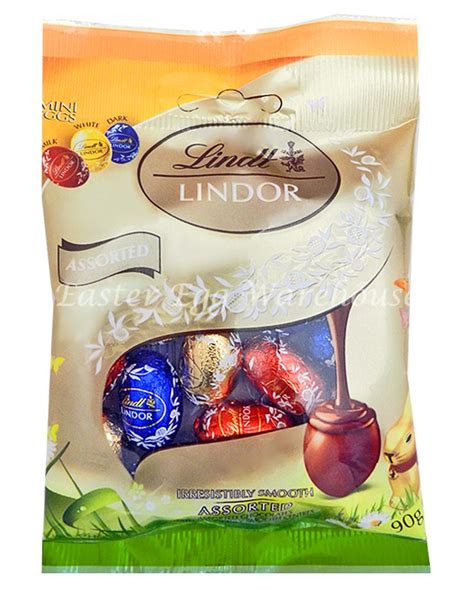 Lindt Lindor Assorted Mini Eggs Bag 90g Easter Egg Warehouse