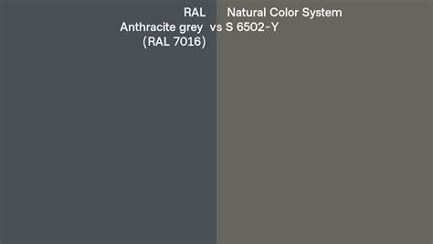 Ral Anthracite Grey Ral 7016 Vs Natural Color System S 6502 Y Side By