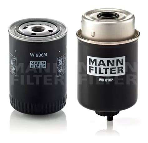 Kit De 2 Filtros Mann Aceite W936 4 Combustible Wk8102 Atlas Copco John