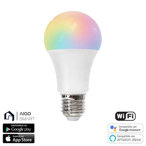 Lampadina Led Smart A60 E27 9W WiFi RGB CCT Luce Regolabile E