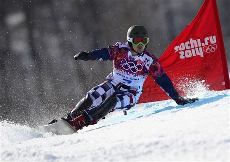 Sochi Olympics Wild Dujmovits Take Gold In Snowboard Parallel Slalom