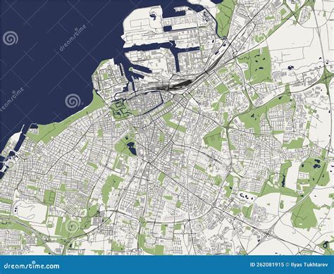 Map of the City of Malmo, Sweden Stock Illustration - Illustration of plan, geographical: 262081915