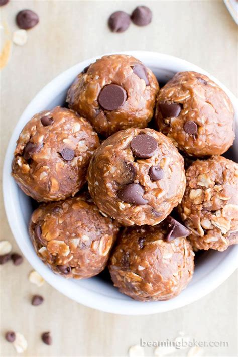 No Bake Double Chocolate Peanut Butter Coconut Energy Bites V Gf An