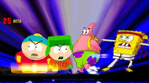 Spongebob Squarepants And Kyle Vs Patrick Star And Cartmen Tag Team 2