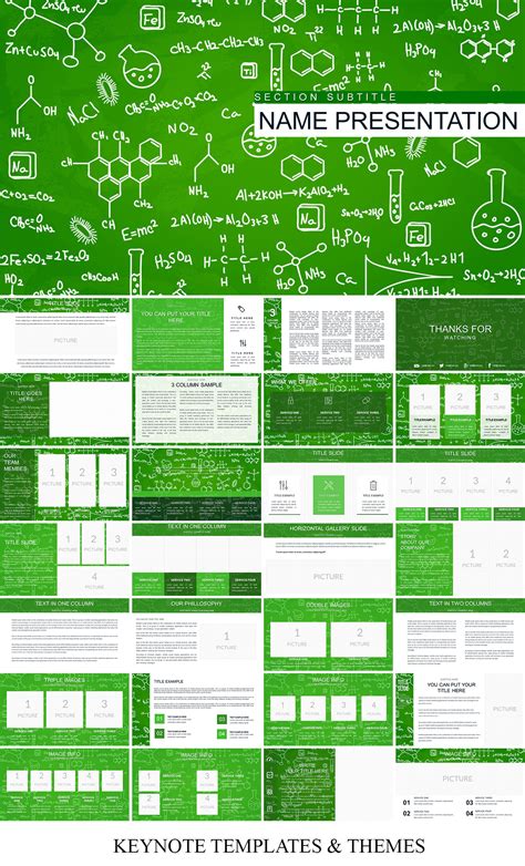 Background Keynote Template For Chemistry Education Presentations