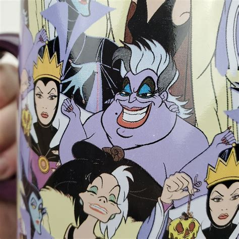 Disney Villains Purple Coffee Mug Maleficent Cruella Deville Ursula