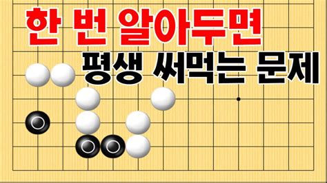 사활 바둑 묘수 한 번 알아두면 평생 써먹는 문제 1급 문제 바둑 사활 바둑강좌 묘수 Youtube