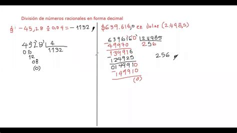 😎 División De Números Racionales En Forma Decimal 📝ej1️⃣ Youtube