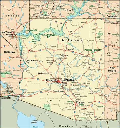 √ Map Of Arizona National Parks And Monuments