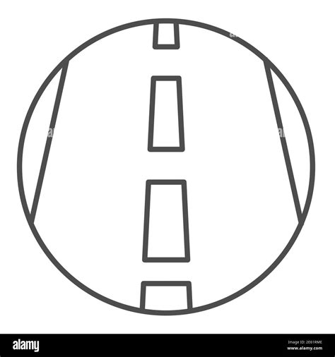 Motorway Thin Line Icon Transportation Symbol Highway Road Vector