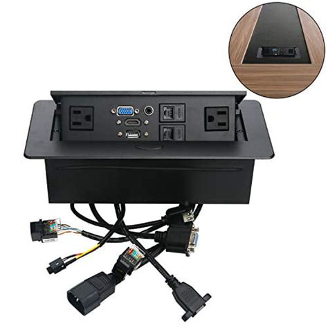 Table Pop Up Power Box Conference Damped Multimedia Outlet Connection