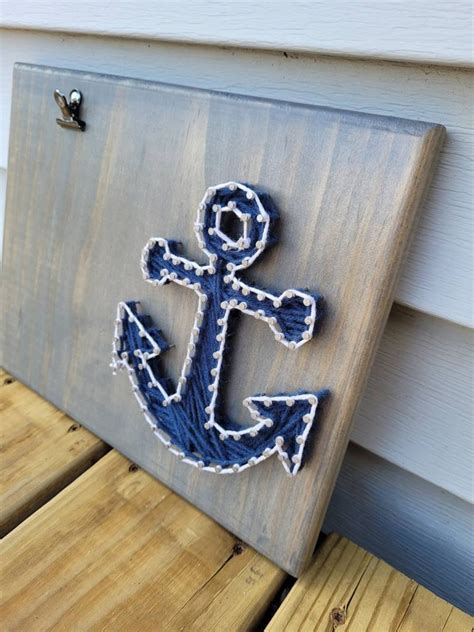 Handmade Anchor String Art Photo Holder Etsy