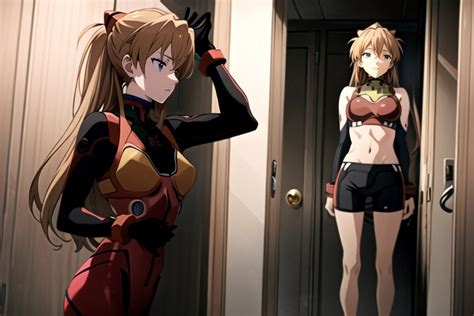 Asuka evangelion Vestiário Sutiã Esportivo Hentai IA pornografia