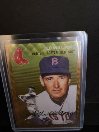 Topps Chrome Platinum Ted Williams Gold Wave Red Sox Ebay