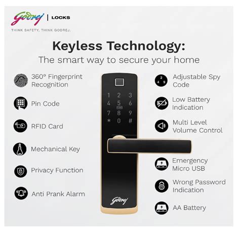 Budget Range Of Godrej Catus Touch Plus Digital Door Lock With In