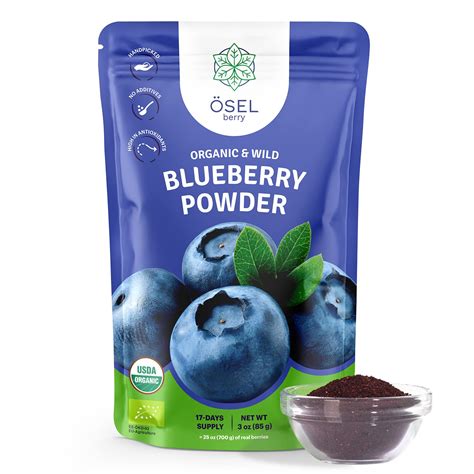 Amazon ÖSEL BERRY Organic Wild Blueberry Powder 3oz USDA Certified